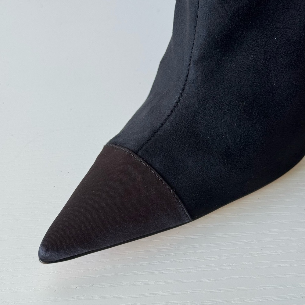 New! Good American Black Suede Over-the-Knee Women's Boots, Size 7,5 - Picture 4 of 12